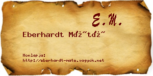 Eberhardt Máté névjegykártya